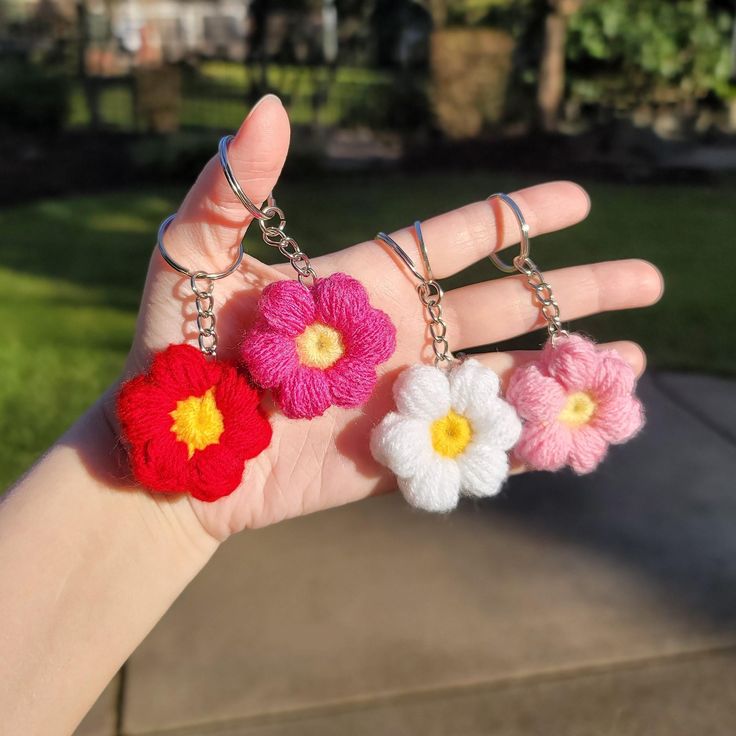 Puffy Flower keychain