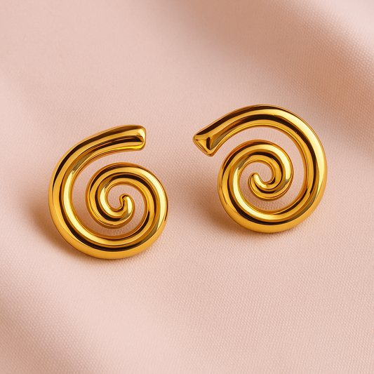 Golden Spiral Earrings
