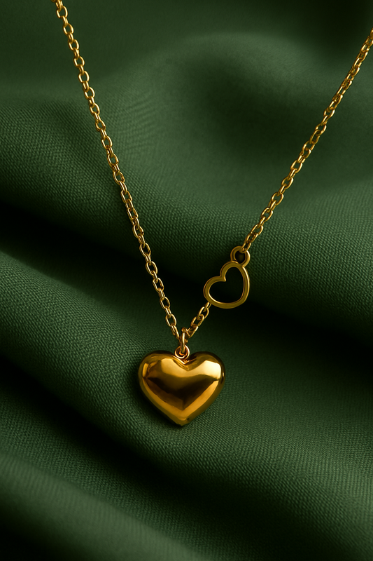Golden Double Heart Necklace