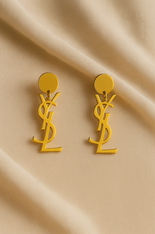 Golden LV Drop Earrings